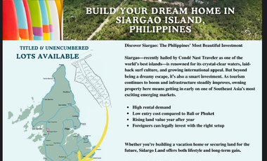 Residential Plot for sale in Surigao Del Norte, Dapa