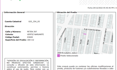 CASA EN REMATE EN BENITO JUAREZ VERTIZ NARVARTE