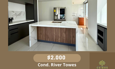 RIVER TOWERS-SAMBORONDON KM5, Alquiló amplió departamento 3 dormitorios $2000.
