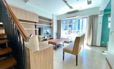 FOR LEASE/SALE: Fully-furnished 2-Bedroom Loft with Balcony - Encino, Serendra, BGC, Taguig