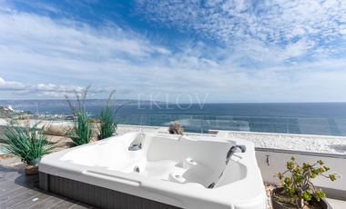 Depto de lujo con terraza panorámica y vista al mar