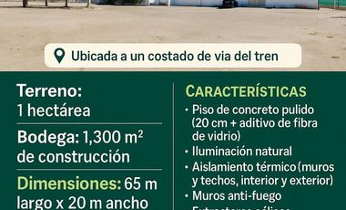 SE VENDE/RENTA NAVE INDUSTRIAL EN SAN PEDRO