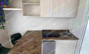 Estudios amueblados en renta, ideal para estudiantes y practicantes, ubicados atrás de la UDLAP.