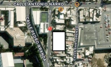 TERRENO GRANDE CALLE SAN LORENZO PARA PROYECTO POR CALZADA ANTONIO NARRO