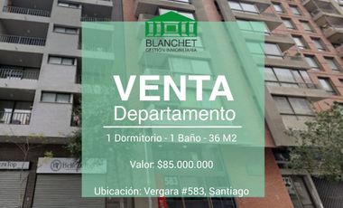 IDEAL PARA INVERSIÓN EN CALLE VERGARA SANTIAGO A PASOS DE METRO TOESCA.