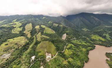 Terreno de 27 has con acceso directo a la carretera. Ubicación ideal a 25 minutos de Tarapoto, perfecto para proyecto residencial.