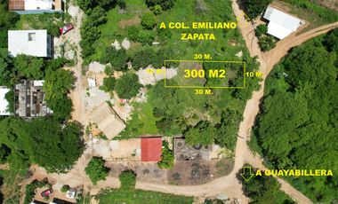 TERRENO EN COL. EMILIANO ZAPATA 300 M2