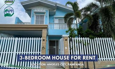 3-Bedroom House for Rent located in Angeles City, Pampanga