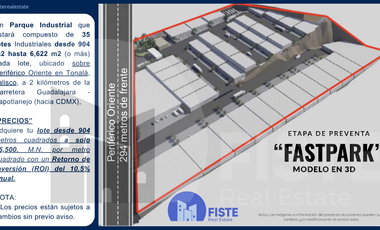 Terreno Industrial en VENTA dentro de Parque