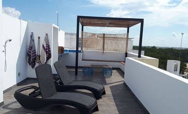 DEPARTAMENTO EN RENTA PUNTA ESTRELLA PLAYA DEL CARMEN, Q. ROO A 4 KM DE LA PLAYA