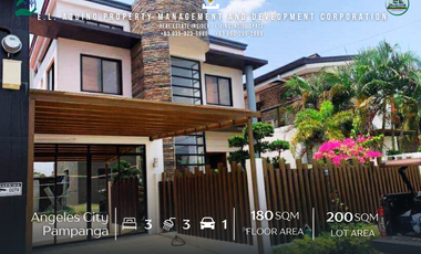 3 Bedrooom Modern and Gated House and Lot with Garden for Rent in Friendship Highway Angeles City Pampanga near Clark and Korean Town