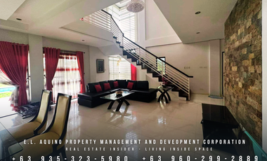 Spacious Furnished 3 Bedroom House with Pool | Large Garden for Rent in Pulu Amsic Subdivision at Angeles City Pampanga