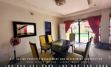 Spacious Furnished 3 Bedroom House with Pool | Large Garden for Rent in Pulu Amsic Subdivision at Angeles City Pampanga
