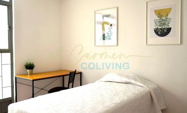 Renta Una Recámara Amueblada en Coliving, cerca Centro de Puebla