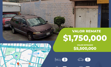 HERMOSA Y UBICADISIMA CASA EN SAN DIEGO CHURUBUSCO, COYOACÁN EN REMATE BANCARIO