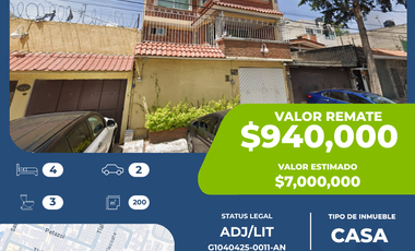Hermosa casa en San Fernando Alcaldía Tlalpan REMATE BANCARIO