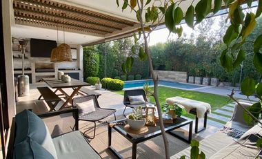 VENTA CASA MEDITERRANEA EN PIEDRA ROJA, 2 PISOS 3D + 3B + ESCRITORIO + PISCINA + TERRAZA + QUINCHO , COLEGIOS PEDREGALES, ALEMAN, SAN ANSELMO,SAN JOSE