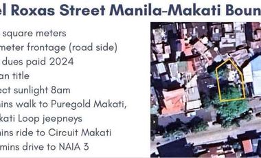 𝐅𝐎𝐑 𝐒𝐀𝐋𝐄: 𝐂𝐎𝐌𝐌𝐄𝐑𝐂𝐈𝐀𝐋 𝐋𝐎𝐓 𝐀𝐋𝐎𝐍𝐆 𝐙𝐎𝐁𝐄𝐋 𝐑𝐎𝐗𝐀𝐒 𝐒𝐓., 𝐒𝐓𝐀. 𝐀𝐍𝐀, 𝐌𝐀𝐍𝐈𝐋𝐀 𝐍𝐄𝐀𝐑 𝐌𝐀𝐊𝐀𝐓𝐈 𝐂𝐈𝐓𝐘!