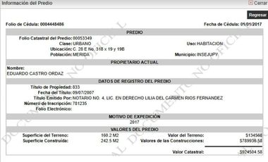 HERMOSA CASA EN VENTA DE RECUPERACION BANCARIA EN CHUBURNÁ, MÉRIDA, YUCATÁN.