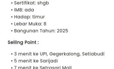 RUMAH MEWAH MURAH GEGERKALONG KPAD DAARUT TAUHID SETIABUDI BANDUNG UTARA.