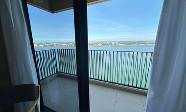 FOR RENT - MODERN 2BR WITH FRONT SEAVIEW BALCONY AND PARKING IN MANDANI BAY, CEBU. FURNISHED.