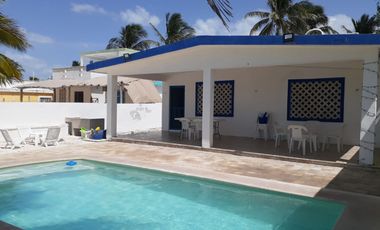 RENTA casa AMUEBLADA y EQUIPADA frente a PLAYA en CHUBURNA, Yucatan, Mexico