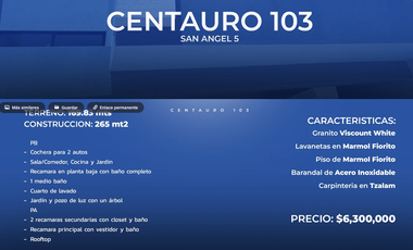 VENTA DE CASA EQUIPADA EN SAN ANGEL 5 CON RECAMARA EN PLANTA BAJA