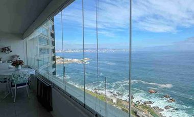 Oportunidad  gran Depto. rebajado en venta 2D 2B, con primera  vista al mar en Concón