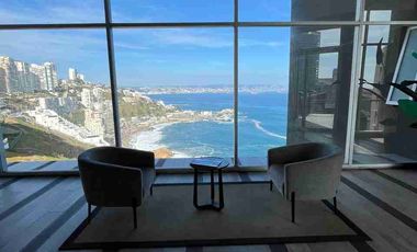 Oportunidad  gran Depto. rebajado en venta 2D 2B, con primera  vista al mar en Concón