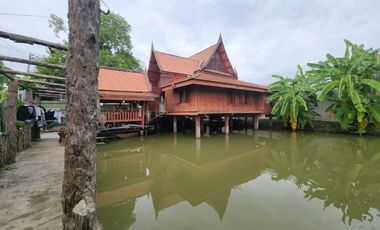 Authentic Thai Teak House with Private Pond   A Hidden Oasis in Bang Kruai, Nonthaburi (Thanakorn Village 2)