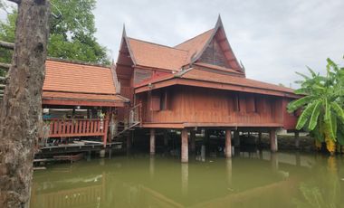 Authentic Thai Teak House with Private Pond   A Hidden Oasis in Bang Kruai, Nonthaburi (Thanakorn Village 2)