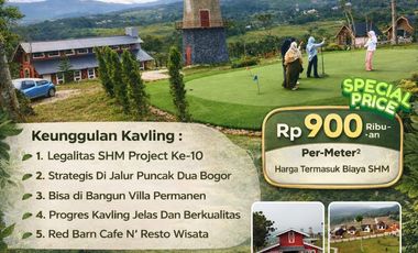 TANAH SHM MURAH DEKAT JAKARTA DIJALUR WISATA BOGOR