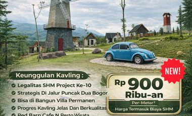 TANAH SHM MURAH DEKAT JAKARTA DIJALUR WISATA BOGOR