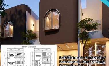 Rumah EXCLUSIVE desain Cantik di Lubang Buaya Cipayung Jakarta Timur dekat Jalan Raya Pondok Gede