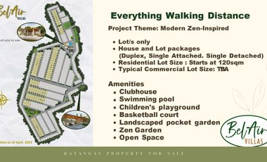 Pre-Selling, 2-Storey House BEL-AIR VILLAS – MODERN HOMES IN PRIME LIPA CITY BATANGAS ( AUDREY UNIT)
