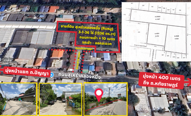 For Sale Prime Land with Convenient Access, Ideal for Distribution Center (DC) Location Sue Rao Khlong Nueng Road (Soi Kip Mu), 3-1-36 Rai