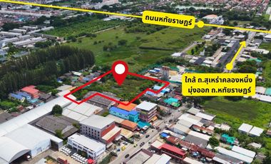 For Sale Prime Land with Convenient Access, Ideal for Distribution Center (DC) Location Sue Rao Khlong Nueng Road (Soi Kip Mu), 3-1-36 Rai
