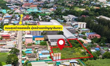 For Sale Prime Land with Convenient Access, Ideal for Distribution Center (DC) Location Sue Rao Khlong Nueng Road (Soi Kip Mu), 3-1-36 Rai