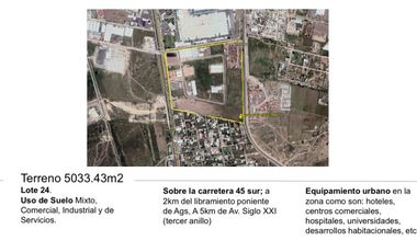 Terreno en venta Parque Industrial Altec en Aguascalientes