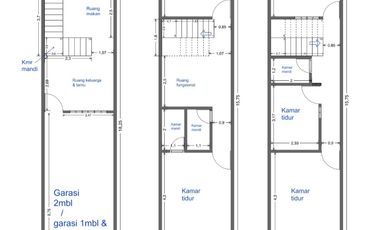 Dijual Rumah di Duri Kepa 3 Lantai Bebas Banjir Hadap Selatan Brand new Row Jalan 3 Mobil