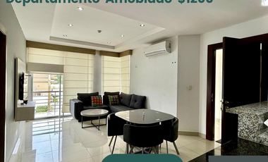 SAN BERNARDO 2-SAMBORONDÓN KM2.5, Alquilo departamento amoblado  2 dormitorios $1200