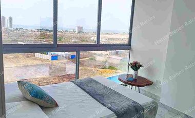 Alquilo departamento de 1 dormitorio en Torres Bellini I Completamente amoblado Incluye parqueo.