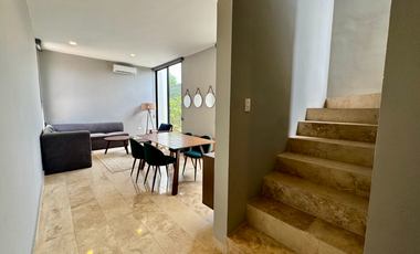 Departamento estilo Townhouse en renta en Cholul, Mérida