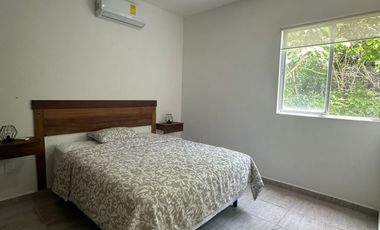 EN RENTA DEPARTAMENTO AMUEBLADO DE 2 RECAMARAS EN PUERTO MORELOS