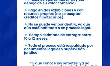 CASA CON ADJUDICACION EN NEZAHUALCOYOTL ESTADO DE MEXICO