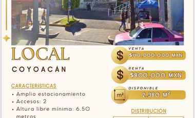 ¡LOCAL COMERCIAL PARA VENTA O RENTA! APROVECHA E INICIA TU NEGOCIO EN ESTE LUGAR - Av. Universidad 2092, Copilco Universidad, Coyoacán, 04360 Ciudad d