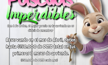 Departamentos de 1D1B en zona centrica de Santiago - PASCUAS IMPERDIBLES 🥚🐰