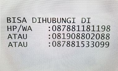 DIJUAL MURAH Jl Raya Bogor Cilodong Depok Ruko3.5 Lt 9x4 meterStrategis Dijual LT80m2 SEBELAH INDOMARET & JANJI JIWA