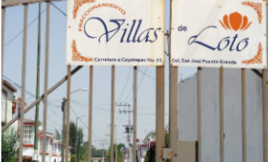CASA ADJUDICADA EN FRACCIONAMIENTO VILLAS DE LOTO, CUAUTITLAN IZCALLI, SAN JOSE PUENTE GRANDE