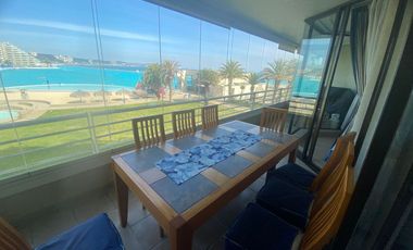 Impresionante depto vista al mar, 3er piso, 4 D, 3 baños, terraza 15 m2